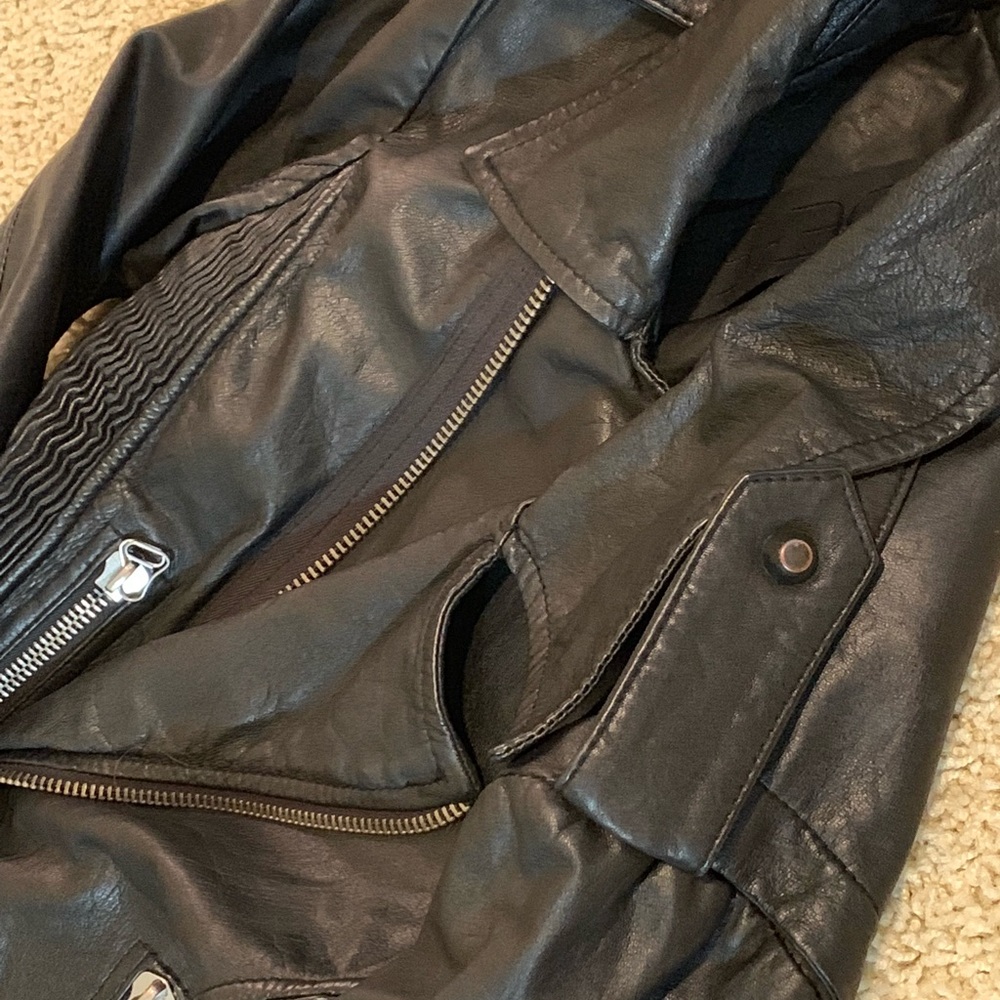 Joe’s Jeans Sheepskin Leather Moto Jacket - Picture 5 of 8